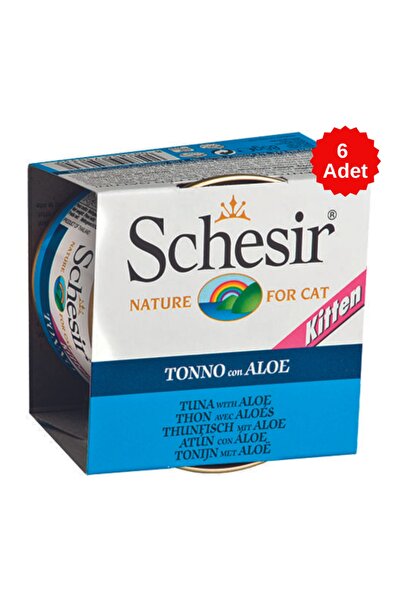 Schesir Kitten Ton Balıklı Ve Aloeveralı Yavru Kedi Konservesi 85 Gr 6 Adet