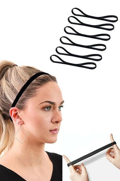 Sermet Süs Dünyası 6 Pieces Athlete Hair Band Hair Yoga Band Hair Accessory