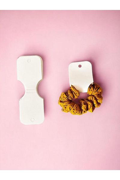 t tuğset etiket 25 Pieces White Rubber Buckle Card - Necklace and Bracelet Tag - T477