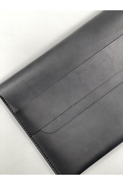 MAT Deri Huawei Matebook X Pro 2022 2023 Model Compatible Case Black Genuine Leather Handmade Carrying Bag