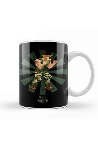 Baskı Dükkanı كوب بورسلين ياباني من Guile Street Fighter Retro