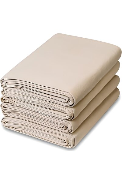 MEFTUN HOME Amerikan Bezi (hambez) Natürel Bej / Optik Beyaz 225 Cm