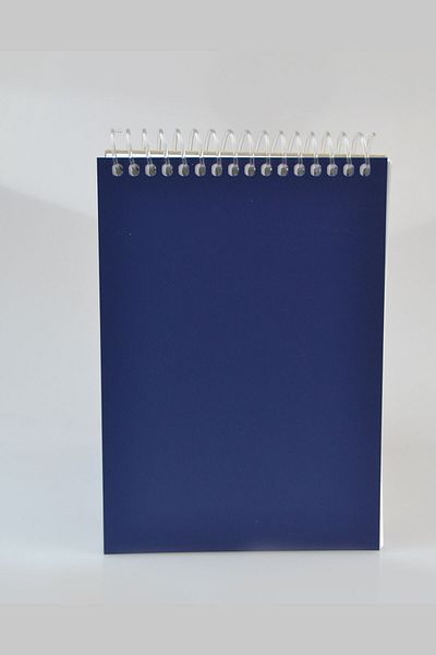 Kids Like A5 Striped 160 Sheets Navy Blue Plastic Cover Top Spiral Block Notepad - Premium Quality