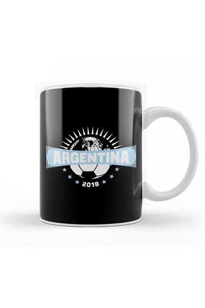 Baskı Dükkanı Argentina Half World Football Championship 2018 Trophy Cup Porcelain