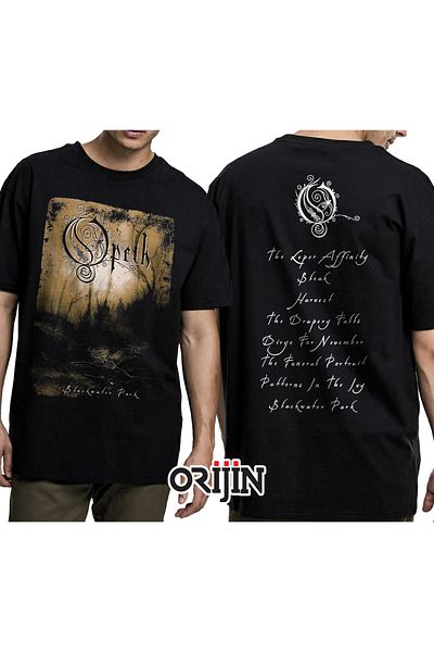 Orijin Tekstil Opeth Blackwater Park Front Back Printed Unisex Black T-shirt