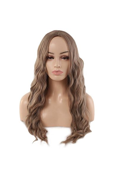 KONAK PERUK Yellow Fiber Synthetic Wig - Water Wave, Rivetless and Ashy Baby