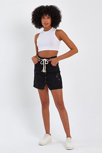 ALEXANDERGARDI Fustă de blugi cu butoane din colecția specială (ag - 2010g)