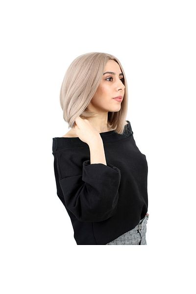 KONAK PERUK Short Fiber Synthetic Wig Without Bangs for Baby with Yellow Ashes