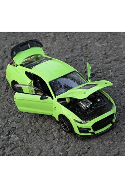 CarStore Ford Mustang 1:24 Metal Maket Araba Yesil Gt500 Birebir