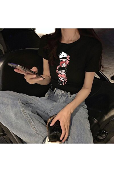 Touz Jujutsu Kaisen Character Printed Black Crop Zolid Wear