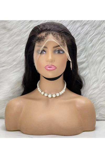 KONAK PERUK Real Front Lace Tulle Wig - Wavy - Natural 70-75cm