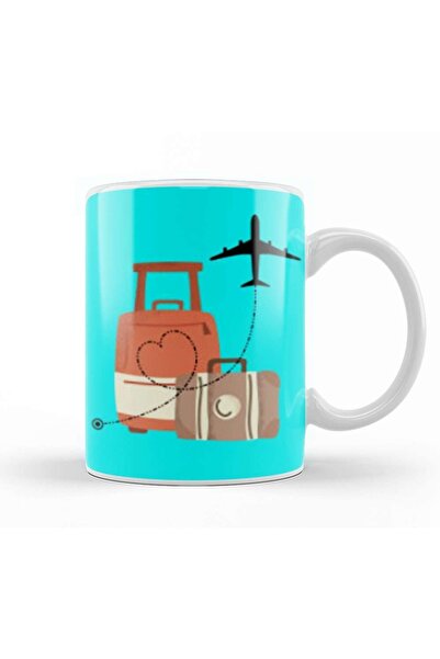 Baskı Dükkanı كوب بورسلين بتصميم هدية مرحة للسفر لمحبي رحلة السفر والمغامرين ...