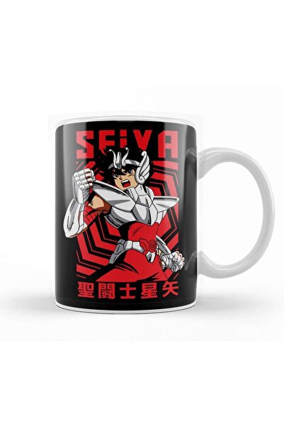 Baskı Dükkanı كوب Pegasus Seiya Saint Seiya Anime من البورسلين