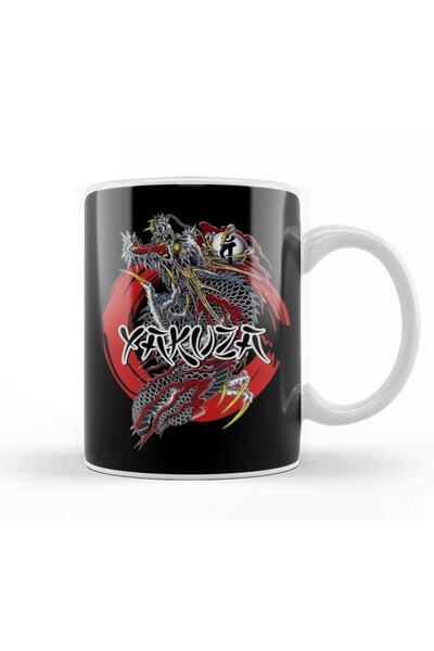 Baskı Dükkanı كوب بورسلين على شكل تنين من ياكوزا