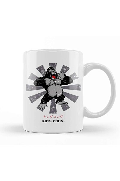 Baskı Dükkanı كوب كينج كونج ريترو الياباني من البورسلين