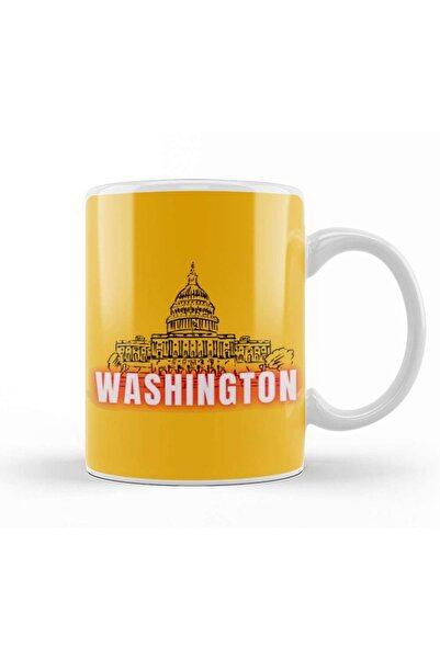 Baskı Dükkanı كوب فني من Washington Art مصنوع من البورسلين
