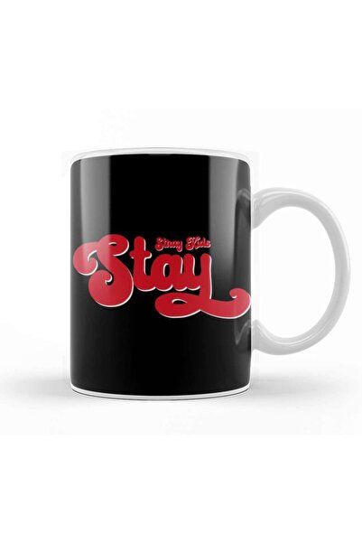 Baskı Dükkanı كوب من الخزف بطباعة حمراء من Stray Kids Skz Stay Swirl