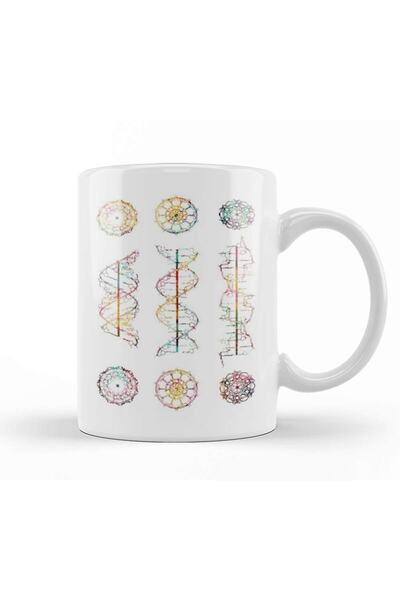 Baskı Dükkanı كوب A B And Z Dna زجاجي بورسلين