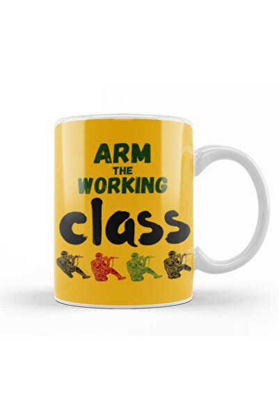 Baskı Dükkanı كوب هدية من Arm The Working Class Arm من البورسلين الزجاجي