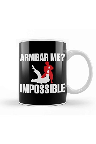 Baskı Dükkanı Armbar Me Impossible Funny Bjj Jiu Jitsu Mma Mug Cup Porcelain
