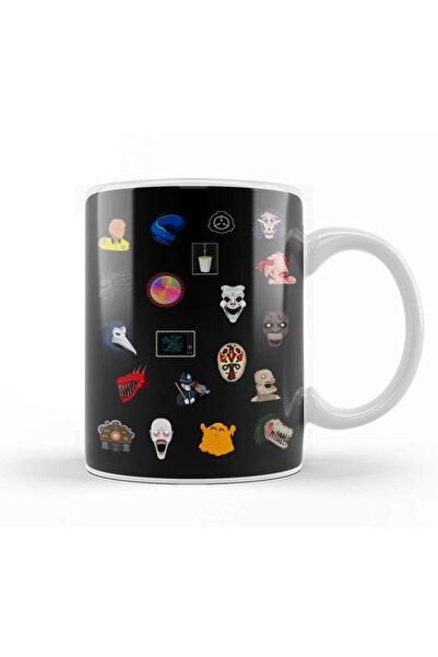 Baskı Dükkanı Scp Patter Sticker Pack Mug Cup Porcelain