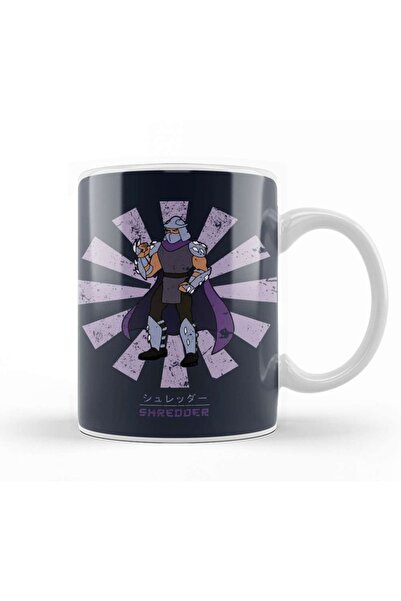 Baskı Dükkanı كوب بورسلين من سلاحف النينجا ريترو ياباني Tmnt