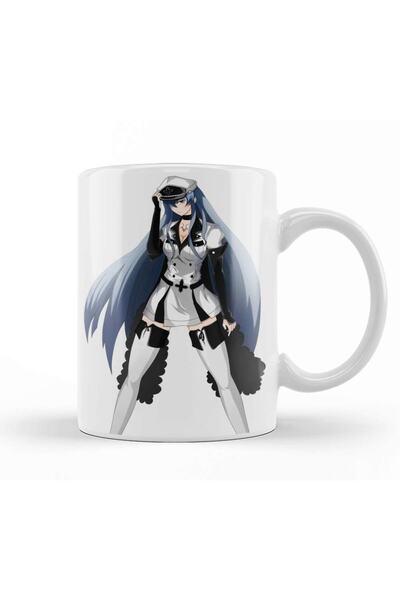 Baskı Dükkanı Akame Ga Kill Esdeath Karakter Tasarım Kupa Bardak Porselen