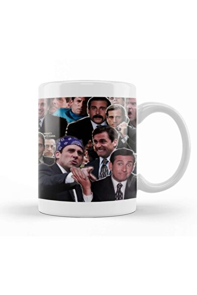 Baskı Dükkanı كوب من الخزف الزجاجي من ذا أوفيس مايكل سكوت ستيف كاريل