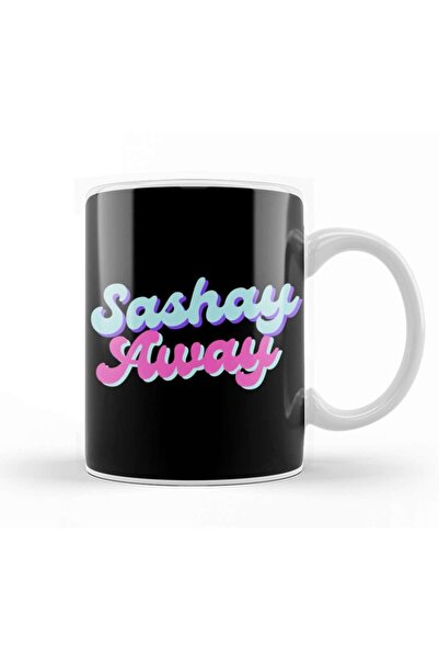 Baskı Dükkanı كوب بورسلين زجاجي بشعار Sashay Away