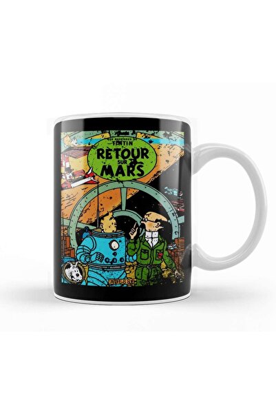 Baskı Dükkanı كوب بغطاء بتصميم كلاسيكي من مغامرات تان تان ريتور سور مارس مصنو...