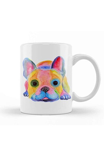 Baskı Dükkanı كوب بورسلين من نوع Nosy French Bulldog