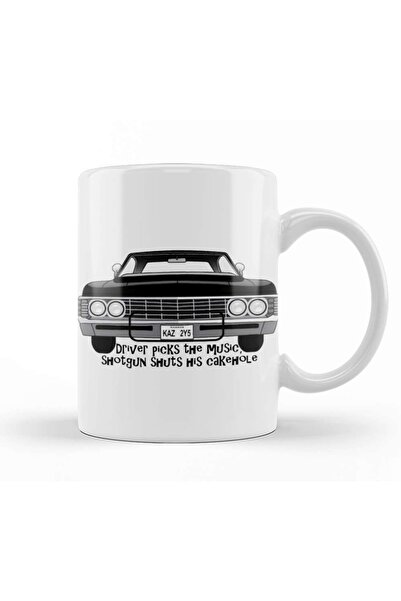 Baskı Dükkanı Supernatural Driver Picks The Music 01 Kupa Bardak Porselen