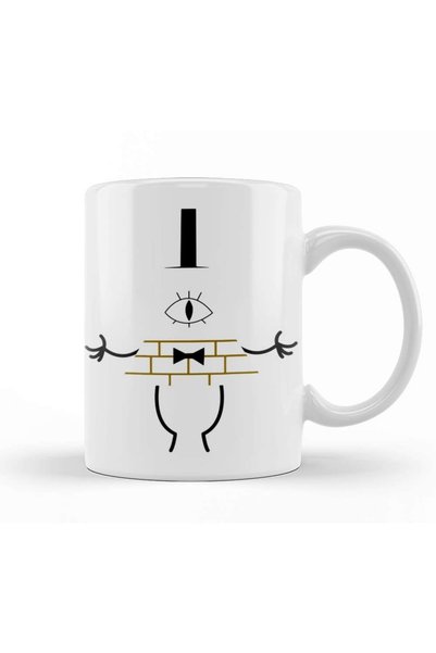 Baskı Dükkanı Gravity Falls Bill Cipher Kupa Bardak Porselen