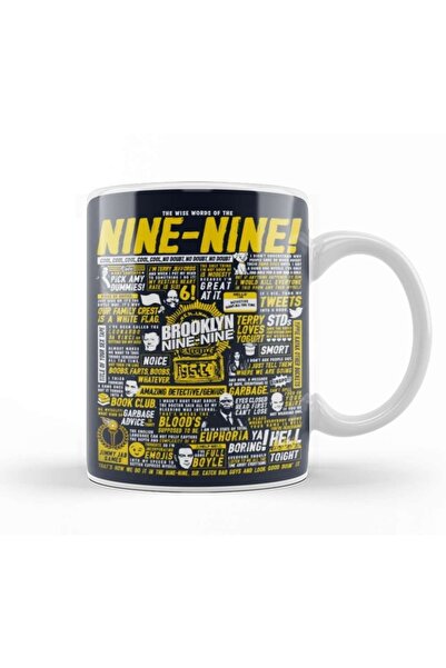 Baskı Dükkanı الكلمات الحكيمة لـ Nine Nine Brooklyn Nine Nine مج زجاجي من الب...