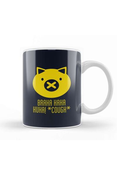 Baskı Dükkanı كوب من البورسلين يحمل شعار Roadhog Braha Haha Cough وOverwatch