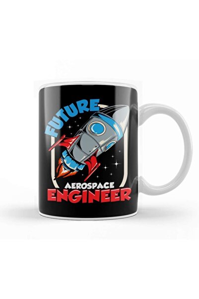 Baskı Dükkanı Future Aerospace Engineer Space Exploration Kid Mug Glass Porce...