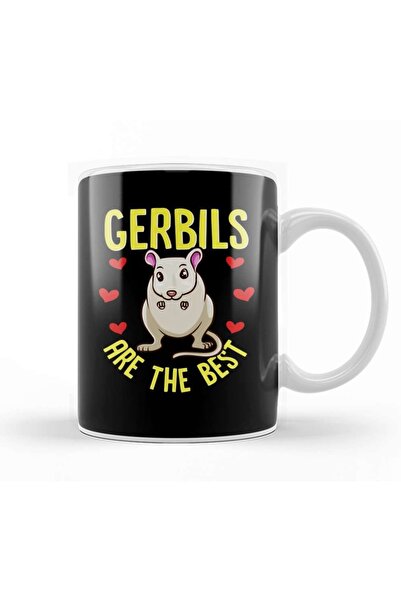 Baskı Dükkanı Gerbils Are The Best Awesome Gerbil Obsessed Mug Cup Porcelain