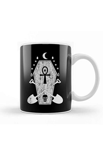 Grave Digger Creepy Punk Gothic Musician Mug Porcelain