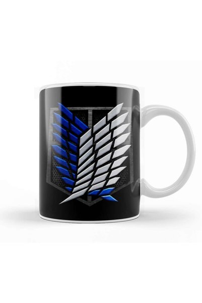 Baskı Dükkanı Metallic Survey Corps Logo Attack On Titan Survey Corps Kupa Ba...