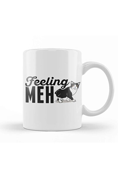 Baskı Dükkanı كوب بورسلين لطيف ومضحك للقطط من Meh Kitty