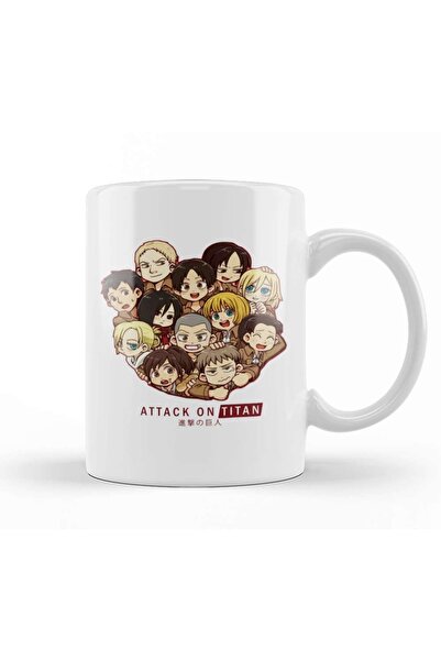 Baskı Dükkanı كوب من البورسلين لكامل فريق Attack On Titan