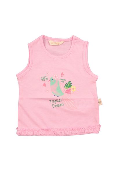 Minidamla Mini Drop T-shirt Sleeveless Tropical Pink