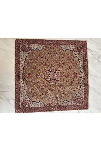 ELSAY Kahve,çiçekli,el Yapımı Masa Örtüsü,runner,bohça,el Işi,100cm,kare,çeyi...