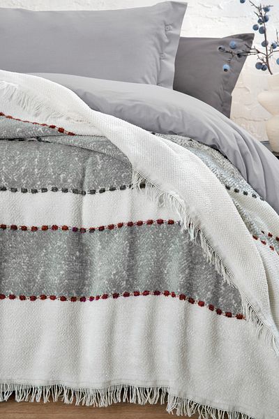 Yataş Ecru Gray Single Darla Bedspread