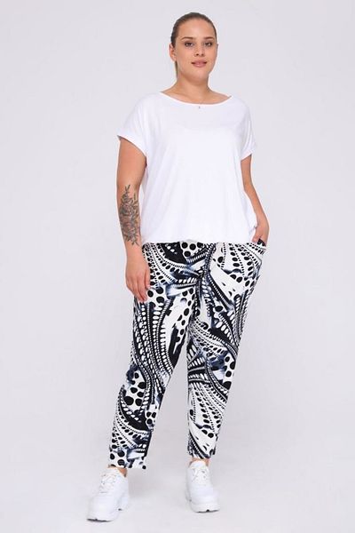 xlargebutik Plus Size Clothing Full Flexible White T-Shirt