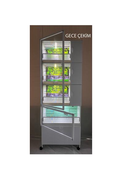 İstanbul Kafes - Model M01dys - Pvc Kuş Dolabı – Dolap Kafes – Pvc Kafes – Salma Kafes (MONTAJLI KURULU GÖNDERİM)