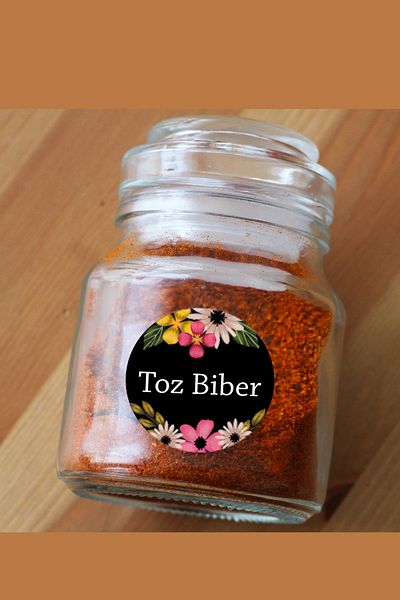 Sim Tasarım Floral Jar Label Set