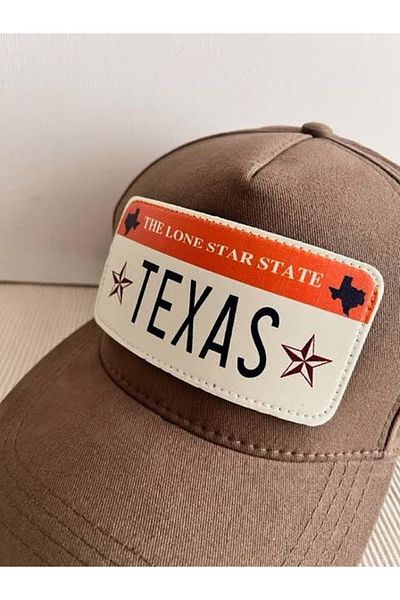 CosmoOutlet قبعة The Lone Star State Texas قابلة للتعديل بشعار قابل للإزالة للجنسين