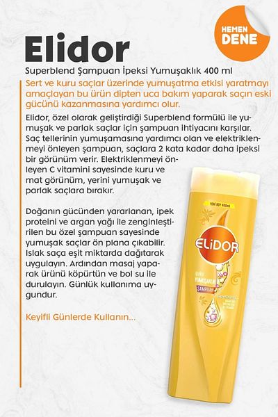 Elidor Superblend 400 Ml Silky Softness Shampoo