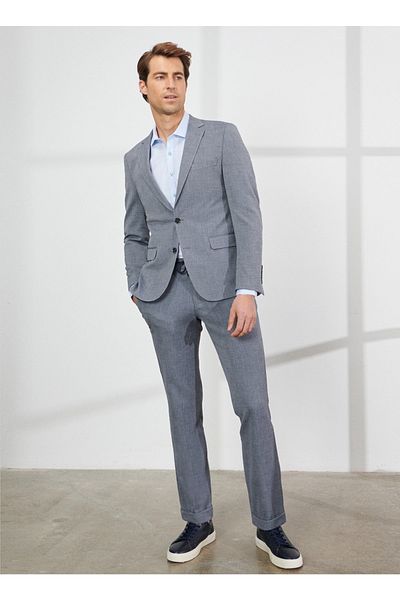 ALTINYILDIZ CLASSICS Normal Waist Slim Fit Gray Men's Suit 4a3023200019